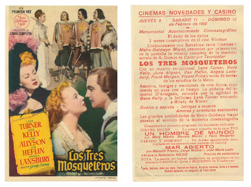 Programa cinema any 1950. Fons Casa Safont. AMG Programa cinema any 1950. Fons Casa Safont. AMG