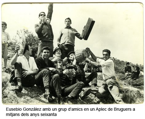 Eusebio González i la seva colla en un Aplec de Bruguers