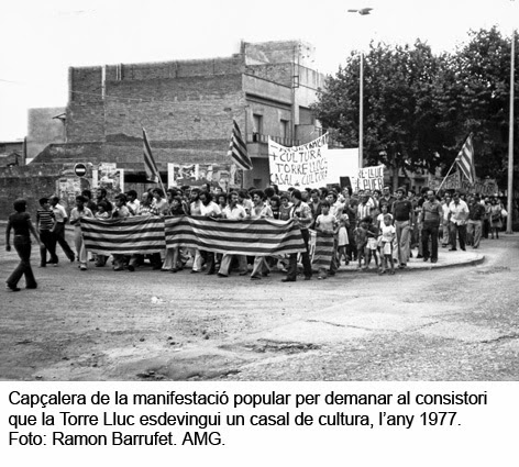 Manifestació per la Torre Lluch. Abans