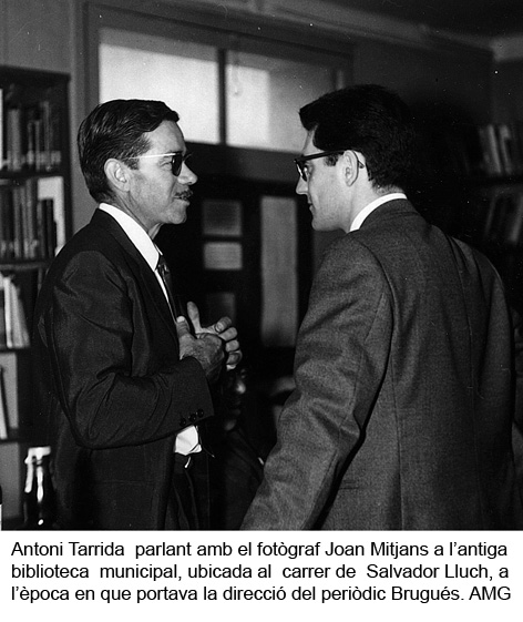 Antoni Tarrida i Joan Mitjans, a la biblioteca municipal